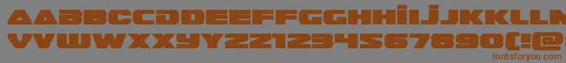 Guardian2expand-Schriftart – Braune Schriften auf grauem Hintergrund
