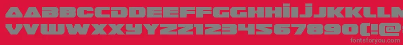 Czcionka Guardian2expand – szare czcionki na czerwonym tle