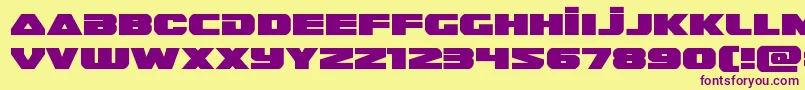 Guardian2expand Font – Purple Fonts on Yellow Background