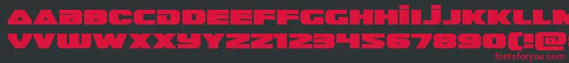 Guardian2expand Font – Red Fonts on Black Background