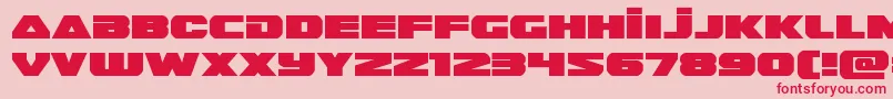 Guardian2expand-Schriftart – Rote Schriften auf rosa Hintergrund