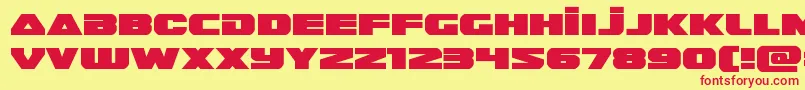 Guardian2expand Font – Red Fonts on Yellow Background