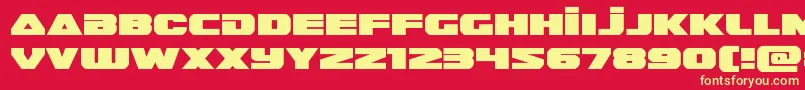 フォントGuardian2expand – 黄色の文字、赤い背景