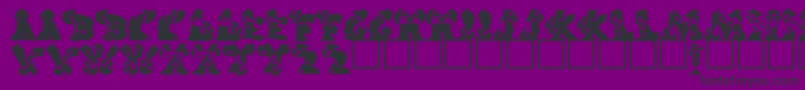 KilroysRegular Font – Black Fonts on Purple Background