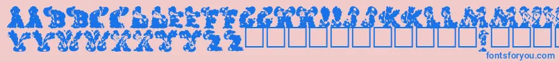 KilroysRegular Font – Blue Fonts on Pink Background