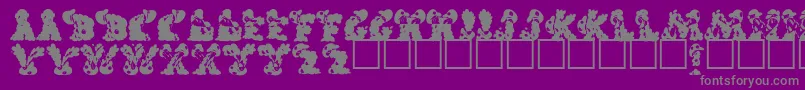KilroysRegular Font – Gray Fonts on Purple Background