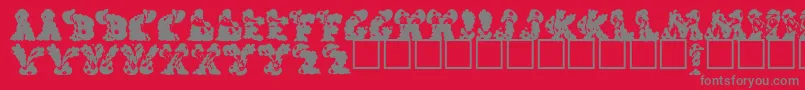KilroysRegular Font – Gray Fonts on Red Background