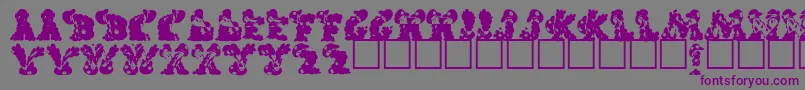 KilroysRegular Font – Purple Fonts on Gray Background