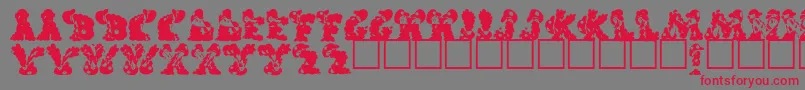 KilroysRegular Font – Red Fonts on Gray Background