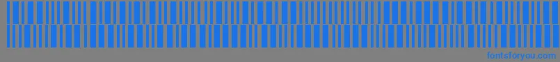 フォントBarmorse – 灰色の背景に青い文字