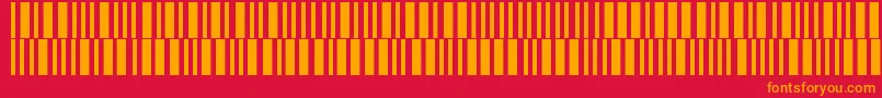 Barmorse Font – Orange Fonts on Red Background