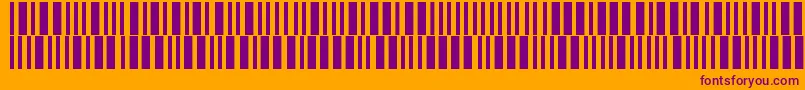 Barmorse Font – Purple Fonts on Orange Background