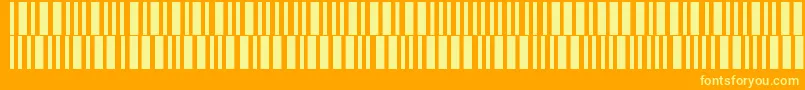 Barmorse Font – Yellow Fonts on Orange Background