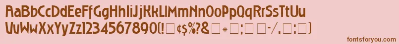 Шрифт RoslyngothicmediumDgMedium – коричневые шрифты на розовом фоне
