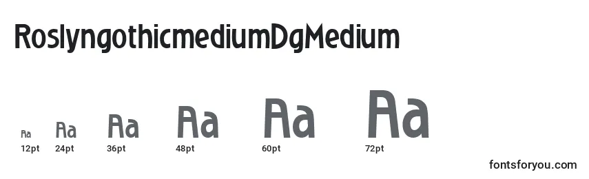 Размеры шрифта RoslyngothicmediumDgMedium