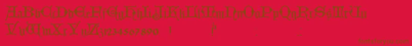 HollandischClosed Font – Brown Fonts on Red Background