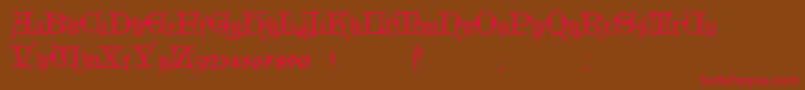 HollandischClosed Font – Red Fonts on Brown Background
