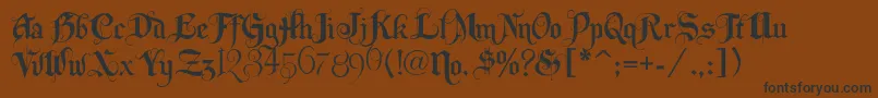 Lhfbeckermonogramenglish Font – Black Fonts on Brown Background