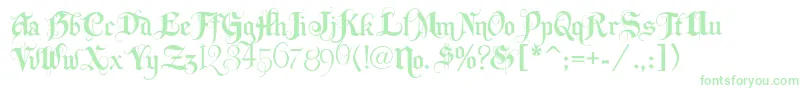 Lhfbeckermonogramenglish-Schriftart – Grüne Schriften