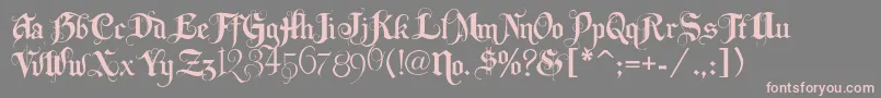 Lhfbeckermonogramenglish-Schriftart – Rosa Schriften auf grauem Hintergrund