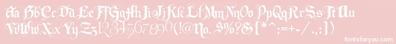 fuente Lhfbeckermonogramenglish – Fuentes Blancas Sobre Fondo Rosa