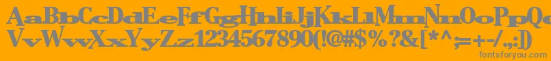Bostonlifetoday1Bold-Schriftart – Graue Schriften auf orangefarbenem Hintergrund