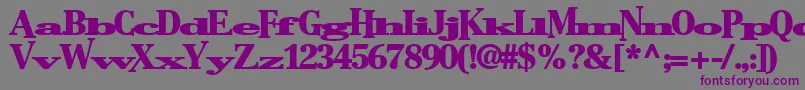 Шрифт Bostonlifetoday1Bold – фиолетовые шрифты на сером фоне