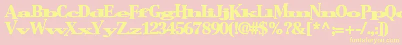 Bostonlifetoday1Bold Font – Yellow Fonts on Pink Background