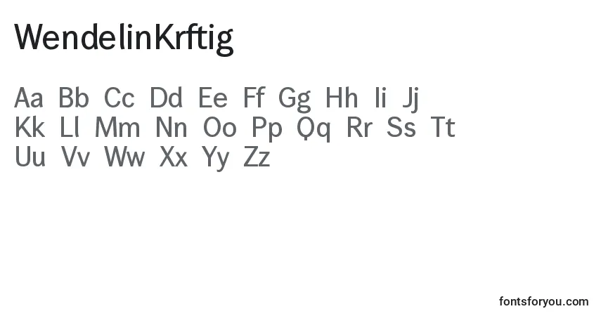 A fonte WendelinKrftig – alfabeto, números, caracteres especiais