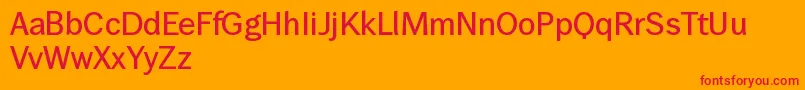 WendelinKrftig Font – Red Fonts on Orange Background