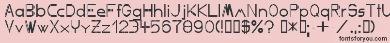 Competent-Schriftart – Schwarze Schriften auf rosa Hintergrund