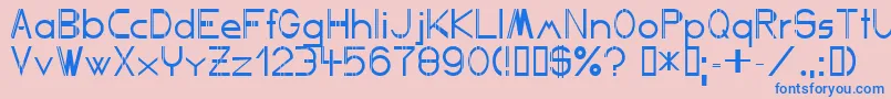 Competent Font – Blue Fonts on Pink Background