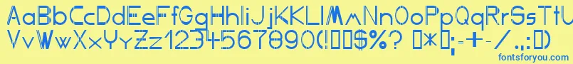 Competent Font – Blue Fonts on Yellow Background