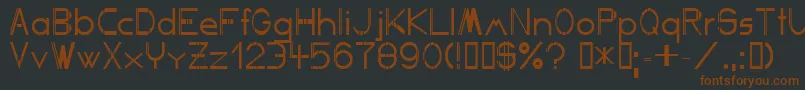 Competent Font – Brown Fonts on Black Background