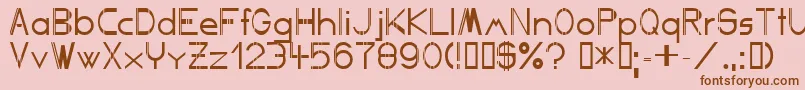 Competent Font – Brown Fonts on Pink Background