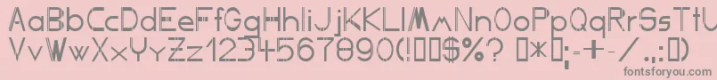 Competent Font – Gray Fonts on Pink Background