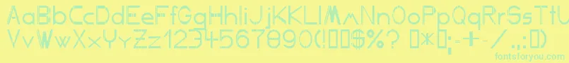 Competent Font – Green Fonts on Yellow Background