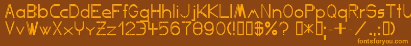 Competent Font – Orange Fonts on Brown Background