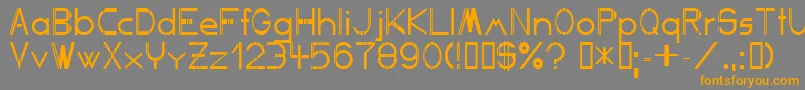 Competent Font – Orange Fonts on Gray Background