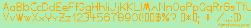 Competent Font – Orange Fonts on Green Background