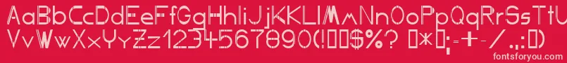 Competent Font – Pink Fonts on Red Background