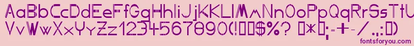 Competent Font – Purple Fonts on Pink Background