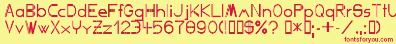 Competent Font – Red Fonts on Yellow Background