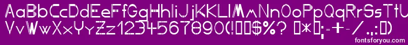 Competent Font – White Fonts on Purple Background