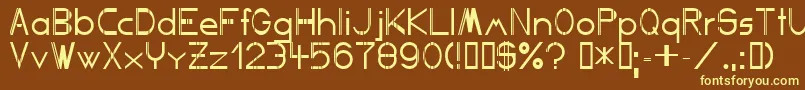 Competent Font – Yellow Fonts on Brown Background