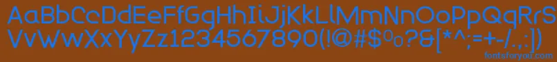 Modulario Font – Blue Fonts on Brown Background