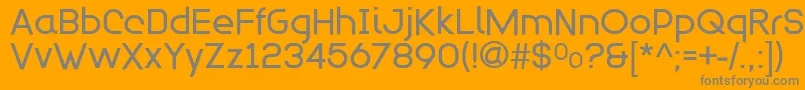 フォントModulario – オレンジの背景に灰色の文字