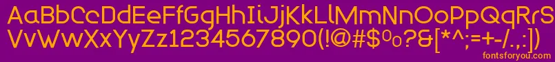 Modulario Font – Orange Fonts on Purple Background