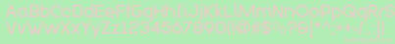 フォントModulario – 緑の背景にピンクのフォント