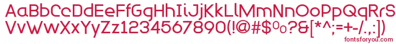 フォントModulario – 白い背景に赤い文字